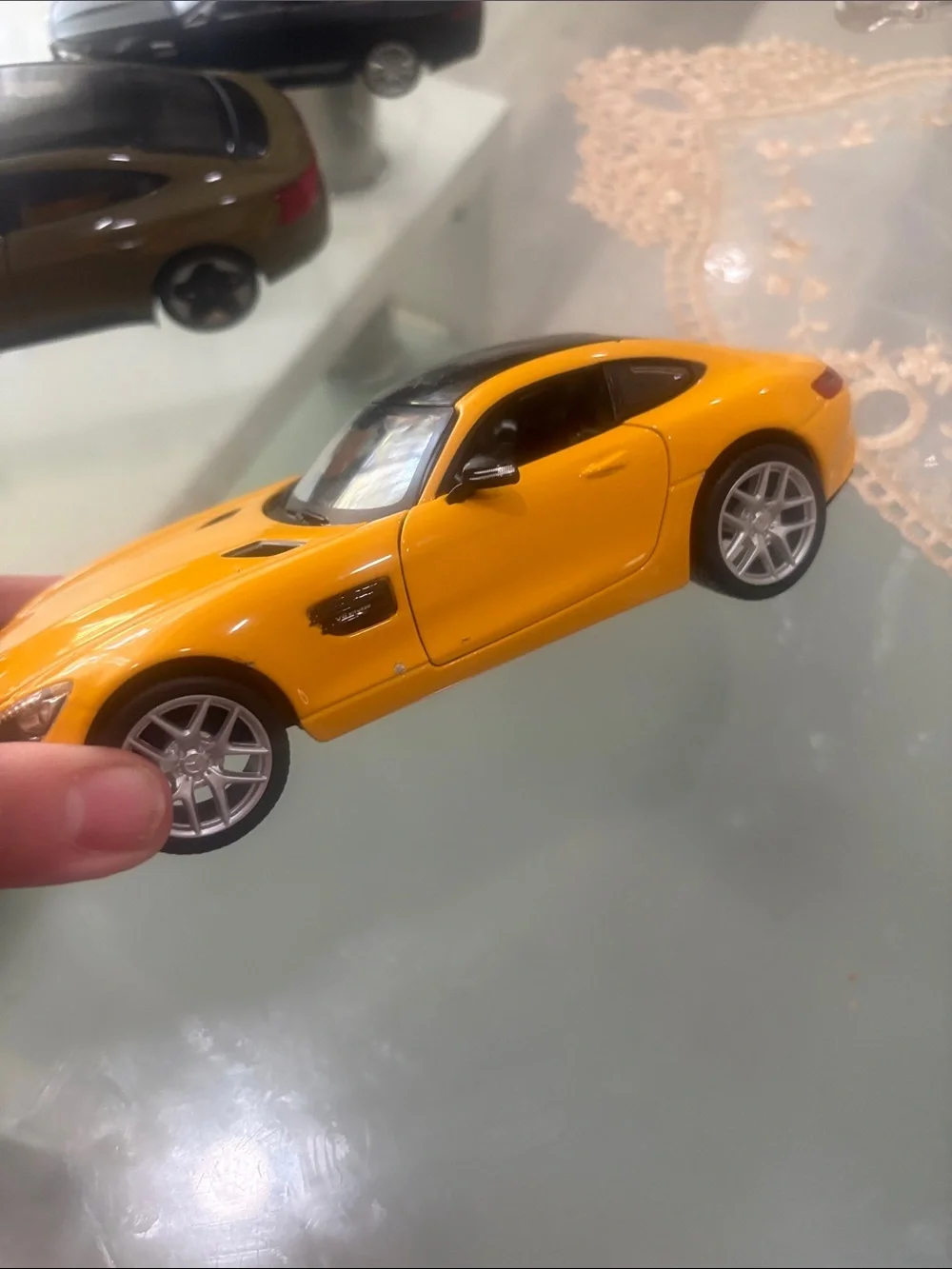 Mercedes and Audi toy cars